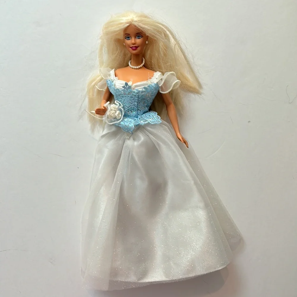 5 vintage collectible Barbie dolls Belle Cinderella Rapunzel Bride Princess